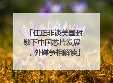 任正非谈美国封锁下中国芯片发展，外媒争相解读
