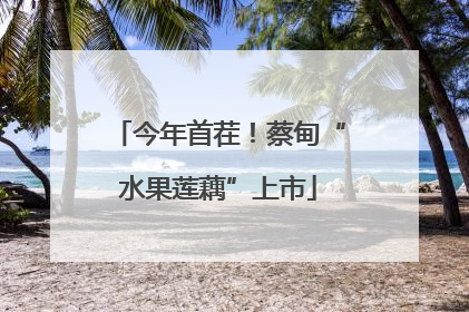 今年首茬！蔡甸“水果莲藕”上市