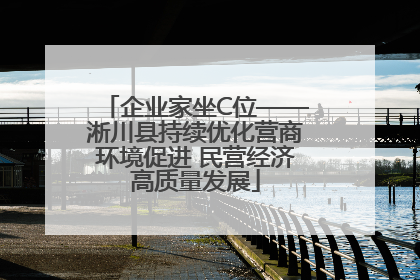 企业家坐C位——淅川县持续优化营商环境促进 民营经济高质量发展