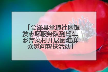 会泽县堂琅社区银发志愿服务队到驾车乡芹菜村开展困难群众慰问帮扶活动