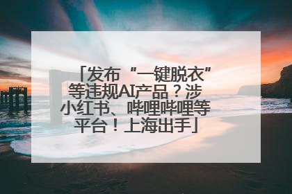 发布“一键脱衣”等违规AI产品？涉小红书、哔哩哔哩等平台！上海出手