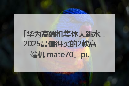 华为高端机集体大跳水，2025最值得买的2款高端机 mate70、pura70如何选？