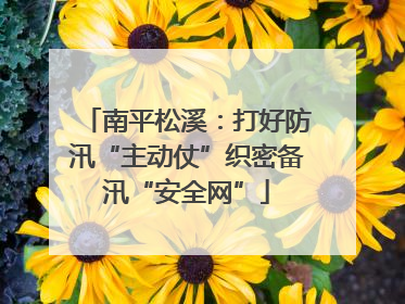 南平松溪：打好防汛“主动仗”织密备汛“安全网”