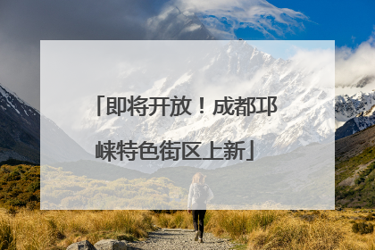 即将开放！成都邛崃特色街区上新