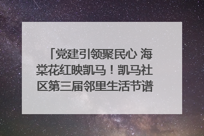 党建引领聚民心 海棠花红映凯马！凯马社区第三届邻里生活节谱写幸福新篇章