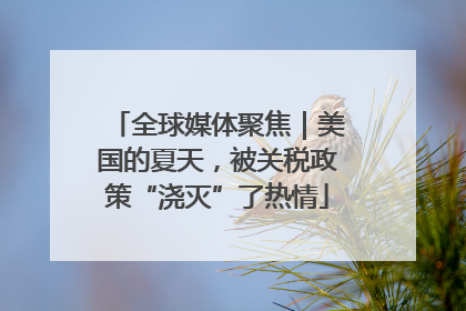 全球媒体聚焦｜美国的夏天，被关税政策“浇灭”了热情