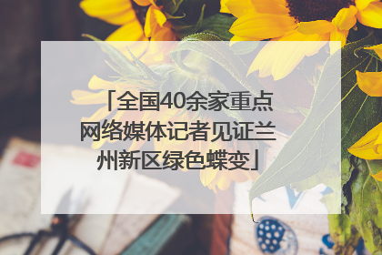 全国40余家重点网络媒体记者见证兰州新区绿色蝶变