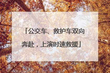 公交车、救护车双向奔赴，上演时速救援