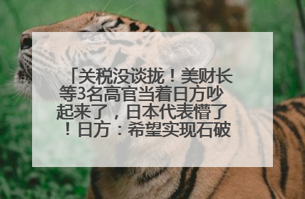 关税没谈拢！美财长等3名高官当着日方吵起来了，日本代表懵了！日方：希望实现石破茂与特朗普的会晤