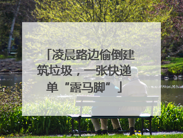 凌晨路边偷倒建筑垃圾，一张快递单“露马脚”