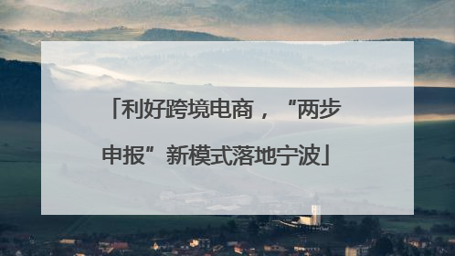 利好跨境电商，“两步申报”新模式落地宁波