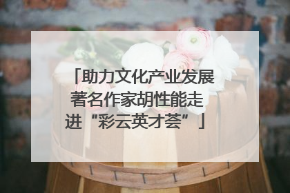 助力文化产业发展 著名作家胡性能走进“彩云英才荟”
