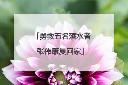 勇救五名落水者 张伟康复回家