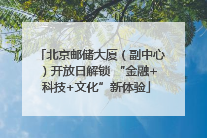 北京邮储大厦（副中心）开放日解锁 “金融+科技+文化”新体验