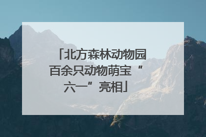 北方森林动物园百余只动物萌宝“六一”亮相