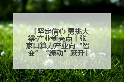 坚定信心 勇挑大梁·产业新亮点丨张家口算力产业向“智变”“绿动”跃升