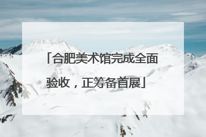 合肥美术馆完成全面验收，正筹备首展
