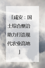 咸安：国土综合整治助力打造现代农业高地