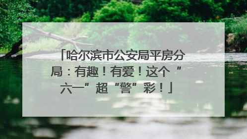 哈尔滨市公安局平房分局：有趣！有爱！这个“六一”超“警”彩！