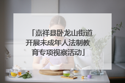 嘉祥县卧龙山街道开展未成年人法制教育专项视察活动