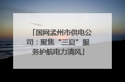 国网孟州市供电公司：聚焦“三夏”服务护航电力清风