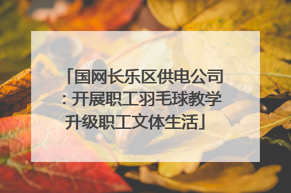 国网长乐区供电公司：开展职工羽毛球教学升级职工文体生活