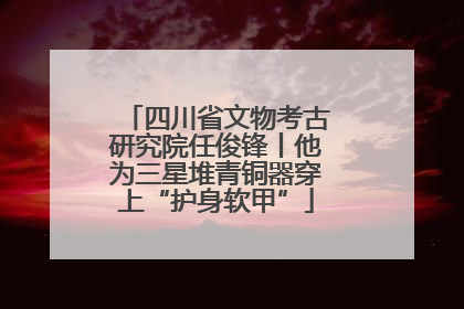 四川省文物考古研究院任俊锋丨他为三星堆青铜器穿上“护身软甲”