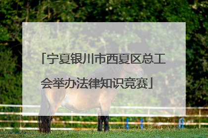 宁夏银川市西夏区总工会举办法律知识竞赛