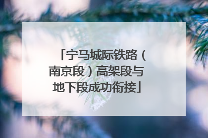 宁马城际铁路（南京段）高架段与地下段成功衔接
