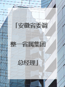 安徽省委调整一省属集团总经理