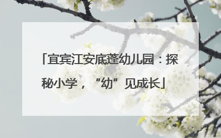 宜宾江安底蓬幼儿园：探秘小学，“幼”见成长