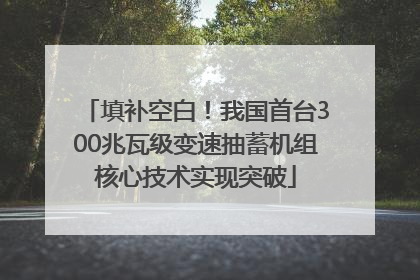填补空白！我国首台300兆瓦级变速抽蓄机组核心技术实现突破
