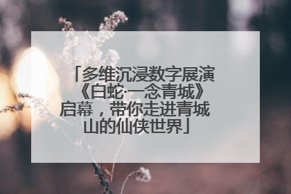 多维沉浸数字展演《白蛇·一念青城》启幕，带你走进青城山的仙侠世界