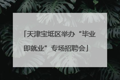 天津宝坻区举办“毕业即就业”专场招聘会