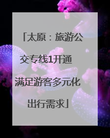 太原：旅游公交专线1开通 满足游客多元化出行需求