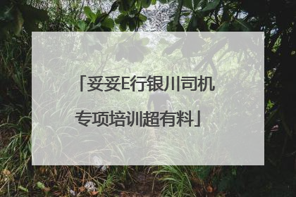 妥妥E行银川司机专项培训超有料
