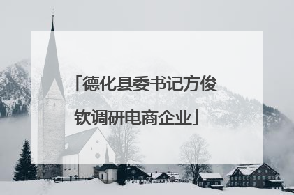 德化县委书记方俊钦调研电商企业
