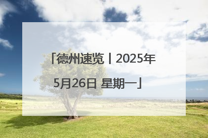 德州速览丨2025年5月26日 星期一