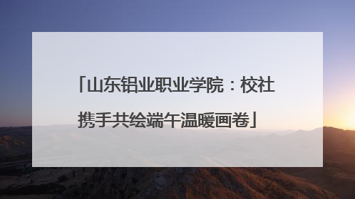 山东铝业职业学院：校社携手共绘端午温暖画卷