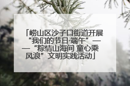 崂山区沙子口街道开展“我们的节日·端午”——“粽情山海间 童心乘风浪”文明实践活动