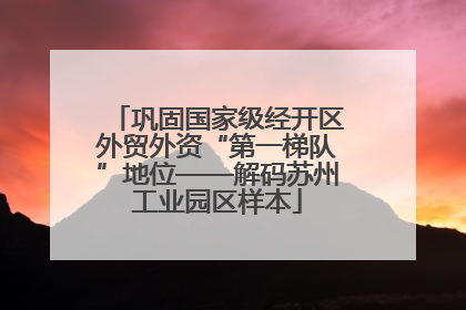 巩固国家级经开区外贸外资“第一梯队”地位——解码苏州工业园区样本