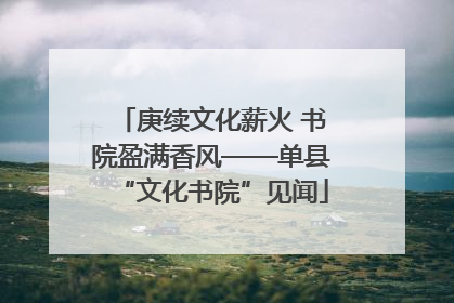 庚续文化薪火 书院盈满香风——单县“文化书院”见闻