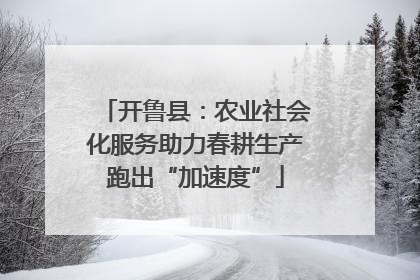 开鲁县：农业社会化服务助力春耕生产跑出“加速度”