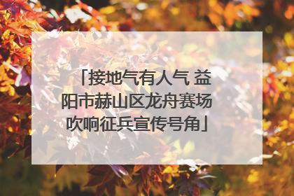 接地气有人气 益阳市赫山区龙舟赛场吹响征兵宣传号角