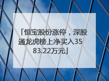 恒宝股份涨停，深股通龙虎榜上净买入3583.22万元