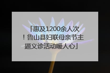 惠及1200余人次！鲁山县妇联母亲节主题义诊活动暖人心