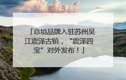 意境品牌入驻苏州吴江震泽古镇，“震泽四宝”对外发布！