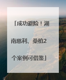 成功避险！湖南慈利、桑植2个案例可借鉴