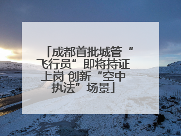 成都首批城管“飞行员”即将持证上岗 创新“空中执法”场景