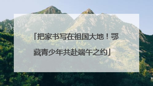 把家书写在祖国大地！鄂藏青少年共赴端午之约